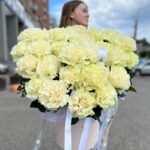 Коробочка «35 французских белых роз»