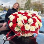 Корзина с французскими розами