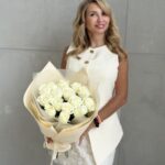 Букет «15 белых роз Кения»