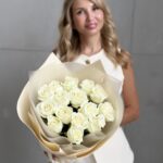 Букет «15 белых роз Кения»